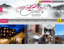 Tablet Screenshot of hotel-lescimes.com